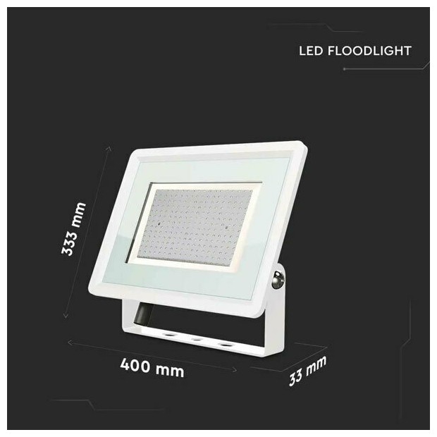 V-TAC Προβολέας LED F-Class 200W φυσικό λευκό 4000K λευκό σώμα 6735