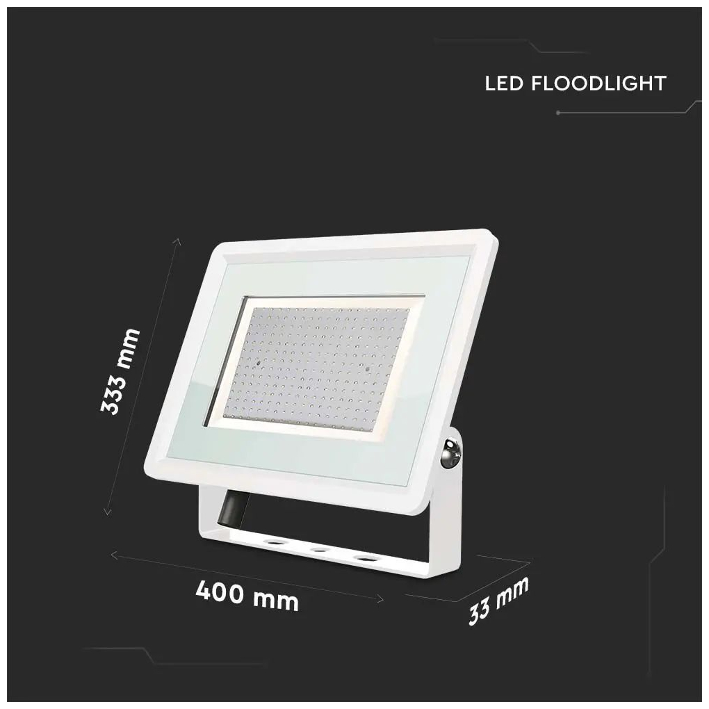 V-TAC Προβολέας LED F-Class 200W ψυχρό λευκό 6500K λευκό σώμα 6736