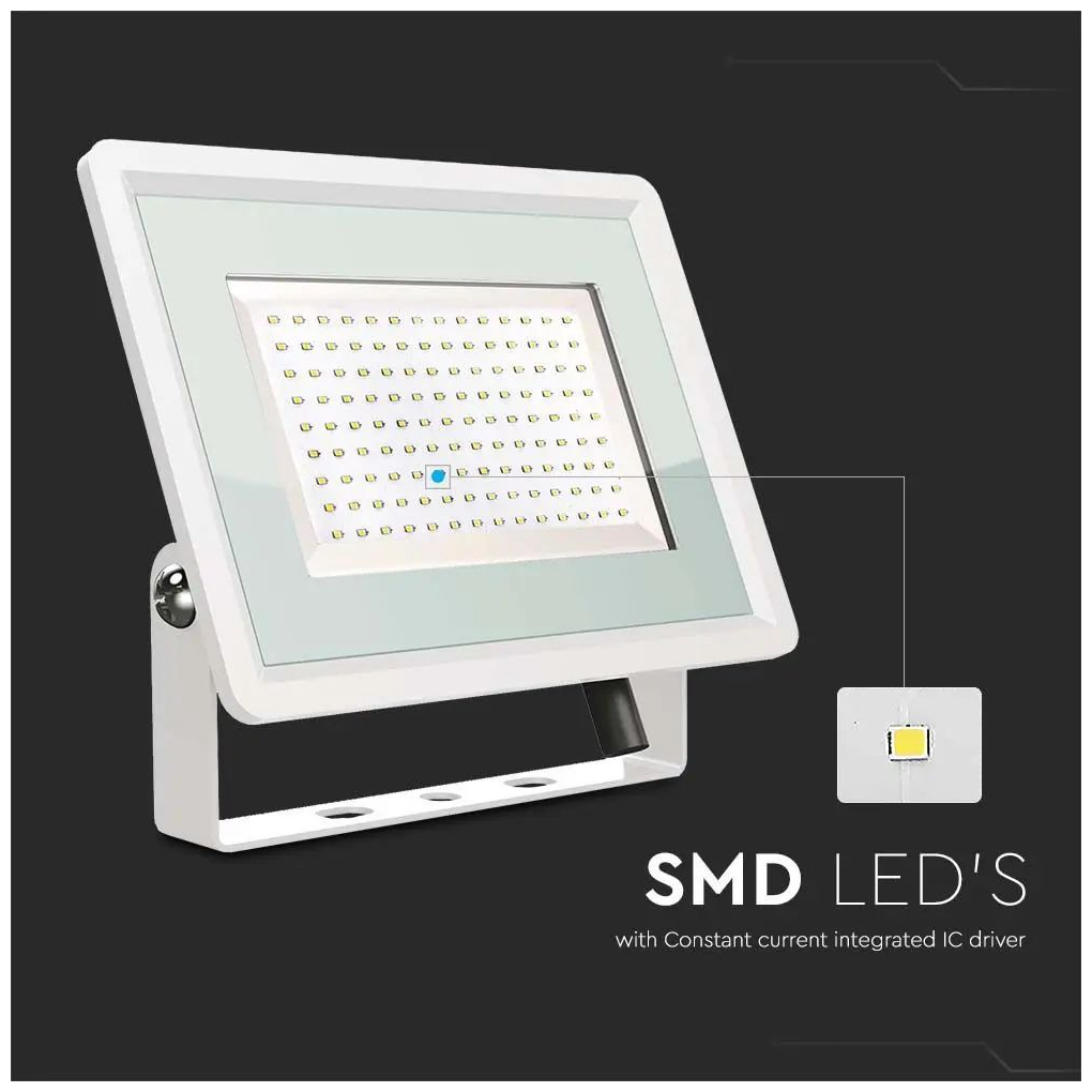 V-TAC Προβολέας LED F-Class 200W ψυχρό λευκό 6500K λευκό σώμα 6736
