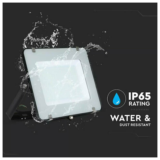 V-TAC Προβολέας LED Samsung chip 200W Ψυχρό λευκό 6500K μαύρο σώμα 21419