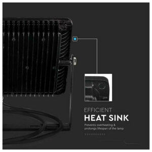 V-TAC Προβολέας LED Samsung chip 300W φυσικό λευκό 4000K μαύρο σώμα 21422