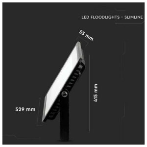 V-TAC Προβολέας LED Samsung chip 300W φυσικό λευκό 4000K μαύρο σώμα 21422