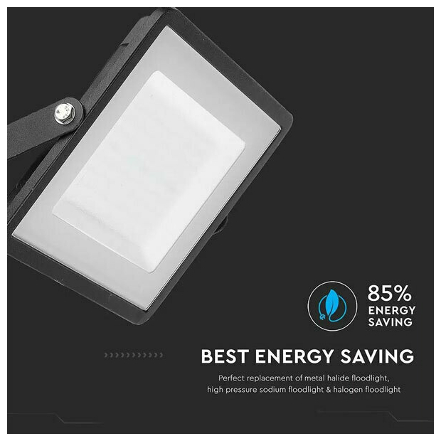 V-TAC Προβολέας LED Samsung chip 300W φυσικό λευκό 4000K μαύρο σώμα 21422