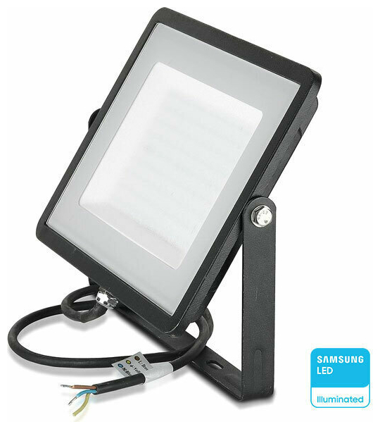 V-TAC Προβολέας LED Samsung chip 300W φυσικό λευκό 4000K μαύρο σώμα 21422