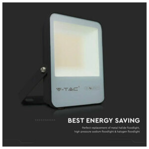 V-TAC Προβολέας LED Samsung chip 50W ψυχρό λευκό 6400K μαύρο σώμα 185lmW Evolution 20452