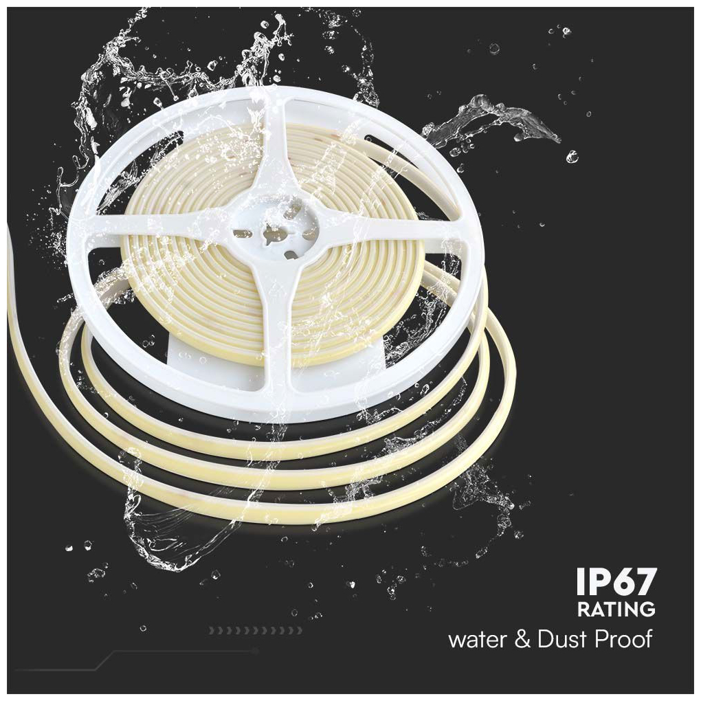 V-TAC Ταινία LED COB 24V DC 10W 840lm 320LEDs/m 120° IP67 Κόκκινη 23141 (5 μέτρα)