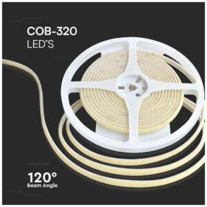 V-TAC Ταινία LED COB 24V DC 10W 840lm 320LEDs/m 120° IP67 Μπλε 23142 (5 μέτρα)