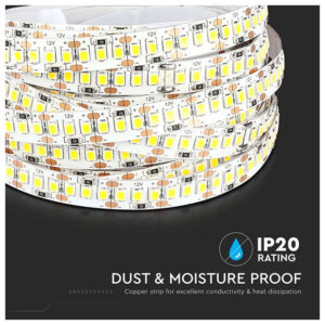 V-TAC Ταινία LED SMD 12V 17W 1700lm/m 204LEDs/m 120° IP20 Ψυχρό Λευκό 212463 (5 μέτρα)