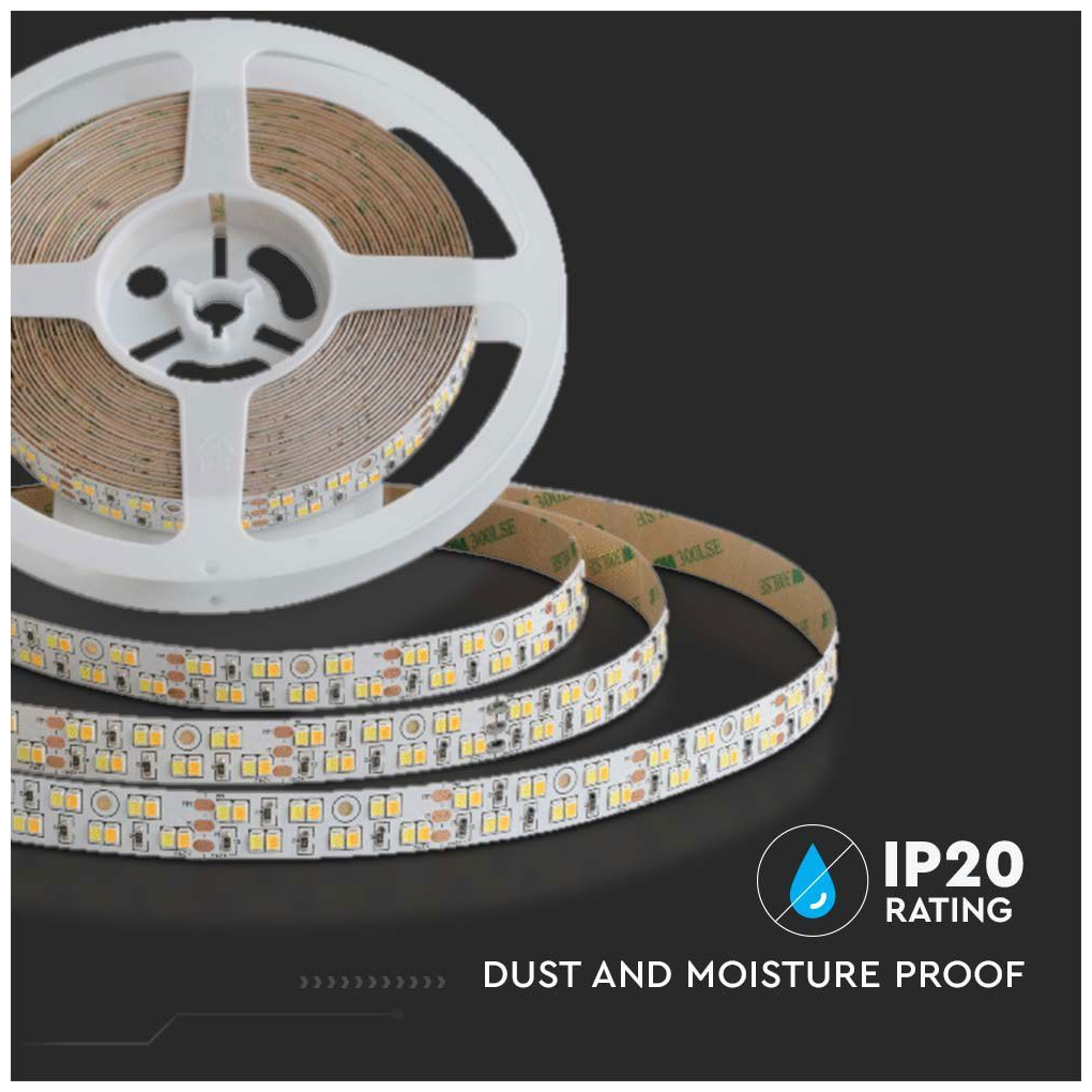 Ταινία LED SMD 24V DC 21W 2340lm 240LEDs/m 120° IP20 Διπλής Σειράς CCT 3σε1 Ζεστό+Φυσικό+Ψυχρό Λευκό 10554 V-TAC (5 μέτρα)