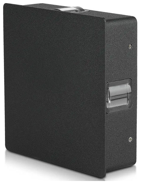 V-TAC Φωτιστικό LED Aπλίκα Τοίχου 4W 230V 360° 428lm IP65 Τετράγωνο Μαύρο Σώμα Ζεστό Λευκό 218211