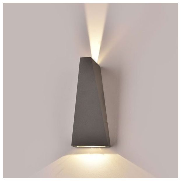 V-TAC Φωτιστικό LED Aπλίκα Τοίχου 6W 230V 120° 450lm IP65 Up-Down Γκρι Σώμα Ζεστό Λευκό 218299