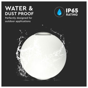 V-TAC Φωτιστικό LED Aπλίκα Τοίχου Σφαίρα 6W 230V 90° 476lm IP65 Up-Down Άσπρο Σώμα Φυσικό Λευκό 218302