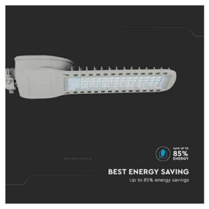 V-TAC Φωτιστικό Δρόμου LED SLIM 100W 120° 13500lm Samsung Chip Ψυχρό Λευκό Γκρι Σώμα IP65 21961