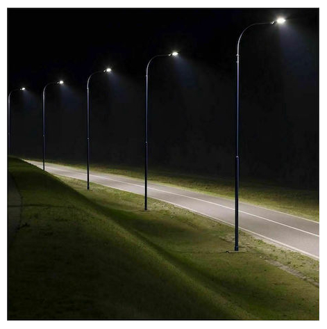 V-TAC Φωτιστικό Δρόμου LED SLIM 100W 120° 13500lm Samsung Chip Ψυχρό Λευκό Γκρι Σώμα IP65 21961