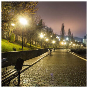 Φωτιστικό Δρόμου LED SLIM 30W 100° 3000lm IP65 Samsung Chip με Αισθητήρα Μέρας-Νύχτας Ψυχρό Λευκό Γκρι Σώμα 20431