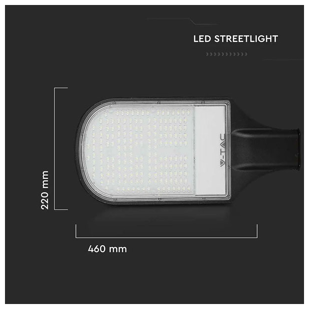 V-TAC Φωτιστικό Δρόμου LED SMD 100W 8400lm 110° Samsung Chip Φυσικό Λευκό IP65 21535