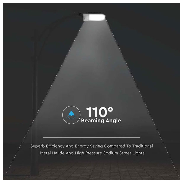 V-TAC Φωτιστικό Δρόμου LED SMD 100W 8400lm 110° Samsung Chip Φυσικό Λευκό IP65 21535