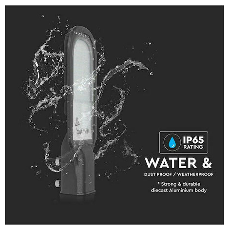 V-TAC Φωτιστικό Δρόμου LED SMD 50W 4200lm 110° Samsung Chip Φυσικό Λευκό IP65 21539