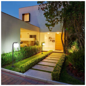 V-TAC Φωτιστικό Κήπου Στύλος E27 Στρογγυλό Μαύρο Ματ 10421