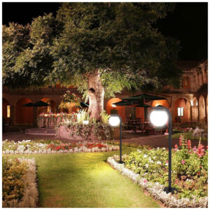 V-TAC Φωτιστικό Κήπου Στύλος E27 Στρογγυλό Μαύρο Ματ 10421