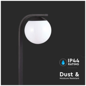 V-TAC Φωτιστικό Κήπου Στύλος E27 Στρογγυλό Μαύρο Ματ 10421