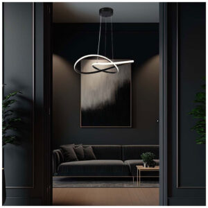 V-TAC Φωτιστικό Κρεμαστό LED 20W 230V 2540lm 180° IP20 Ζεστό Λευκό Μαύρο Σώμα 8012