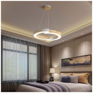 V-TAC Φωτιστικό Κρεμαστό LED 32W 230V 4000lm 120° IP20 Φυσικό Λευκό Άσπρο με Ξύλινο Σώμα 10089