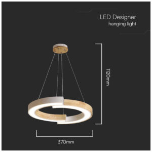 V-TAC Φωτιστικό Κρεμαστό LED 32W 230V 4000lm 120° IP20 Φυσικό Λευκό Άσπρο με Ξύλινο Σώμα 10089