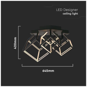 V-TAC Φωτιστικό Οροφής LED 46W 230V 4900lm IP20 Ζεστό Λευκό Μαύρο Σώμα 15342