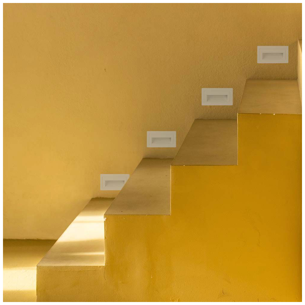 V-TAC Φωτιστικό για Σκαλοπάτια LED – Step Light LED 3W 230V 180lm 270° IP65 Ορθογώνιο Ζεστό Λευκό Άσπρο Σώμα 10378