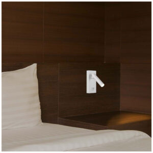 V-TAC Επιτοίχιο Φωτιστικό Σποτ Κομοδίνου LED 2W 150lm 38° IP20 με Διακόπτη Ζεστό Λευκό Άσπρο Σώμα 10288