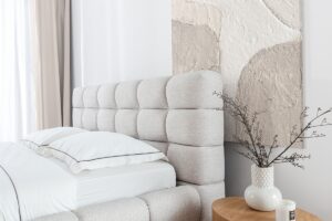 Υπέρδιπλο Κρεβάτι Magner με αποθηκευτικό χώρο για στρώμα 180x200cm, Μπεζ 211x103x237cm - BOG4587