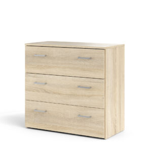 Space συρταριέρα με 3 συρτάρια 74,1x35,95x69,9εκ. Δρυς