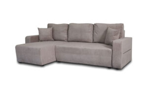 Amaretto Γωνιακός καναπές κρεβάτι με αποθηκευτικό χώρο 240x149εκ. Μπεζ Αναστρέψιμη γωνία