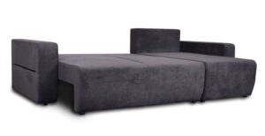 Amaretto Γωνιακός καναπές κρεβάτι με αποθηκευτικό χώρο 240x149εκ. Γκρι σκούρο Αναστρέψιμη γωνία