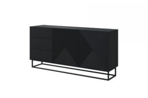 Μπουφές Sky 167x81x43cm Μαύρο Ματ με πόδια - BOG4589