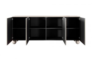 Μπουφές Sorena II Μπεζ 200x82x45cm με στρογγυλά πόδια & εσωτερικά ράφια - BOG4589