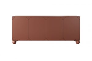 Μπουφές Sorena II Κεραμιδί 200x82x45cm με στρογγυλά πόδια, 4 εσωτερικά συρτάρια & εσωτερικά ράφια - BOG4589