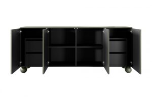 Μπουφές Sorena II Λαδί 200x82x45cm με στρογγυλά πόδια, 4 εσωτερικά συρτάρια & εσωτερικά ράφια - BOG4589