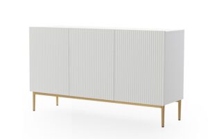 Μπουφές Niki Λευκό Ματ + Χρυσά Πόδια 150x85x45cm - BOG4589