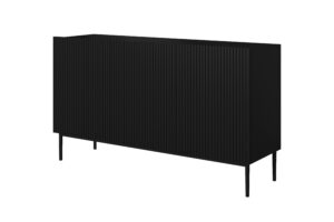 Μπουφές Niki Μαύρο Ματ + Μαύρα Πόδια 150x85x45cm - BOG4589