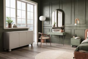 Μπουφές Sorena II Μπεζ 150x82x45cm με στρογγυλά πόδια & εσωτερικά ράφια - BOG4589