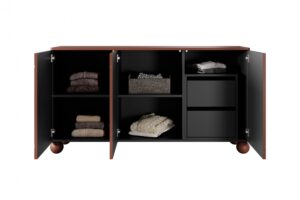 Μπουφές Sorena II Κεραμιδί 150x82x45cm με στρογγυλά πόδια, ράφια & 2 συρτάρια - BOG4589