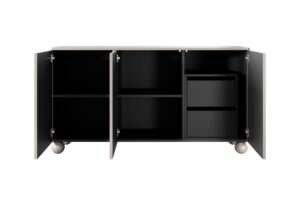 Μπουφές Sorena II Μπεζ 150x82x45cm με στρογγυλά πόδια, ράφια & 2 συρτάρια - BOG4589