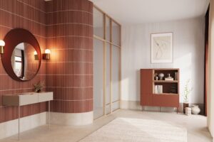 Τουαλέτα Dessin Μπεζ+Δρυς 100x83x40cm με 2 συρτάρια - BOG4589