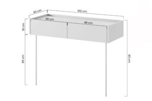 Τουαλέτα Dessin Μπεζ+Δρυς 100x83x40cm με 2 συρτάρια - BOG4589
