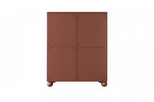 Μπουφές Sorena Κεραμιδί 120x132x45cm με στρογγυλά πόδια - BOG4589