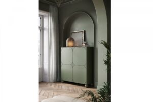 Μπουφές Sorena Λαδί 120x132x45cm με στρογγυλά πόδια - BOG4589