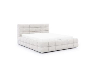 Υπέρδιπλο Κρεβάτι Magner για στρώμα 180x200cm, Μπεζ 211x103x237cm - BOG4587