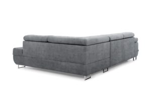 Γωνιακός καναπές/Κρεβάτι Anna L/ Γκρι/Ασημί πόδια/ Δεξιά γωνία/271x98x201 BOG5333